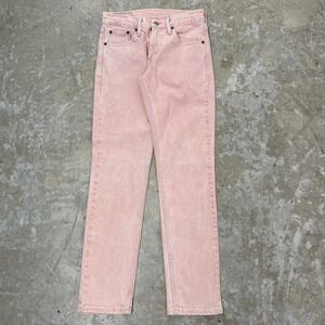 Levis Jeans Mens 28x30 Pink Pants 511 Slim Straight Denim Skater Punk Tag 29x30